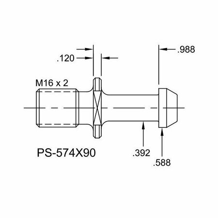 TJ DAVIES CO Solid Retention Knob PS-574X90